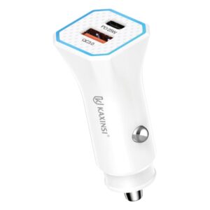 KC-212: A+C 43W Car Charger with fast charger and Space-Saving