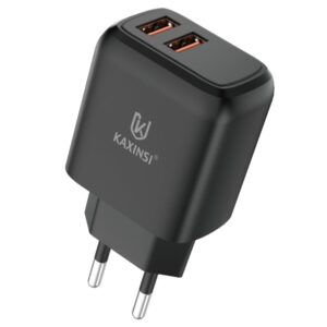 KC-222: EU 2.4A Convertible charger with adapter charging and two USB-A