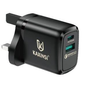 KC-322: UK 20W fast charging with convertible charger and USB-A+C