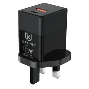 KC-326: UK GaN 45W Super fast charging with convertible charger and USB-A+C