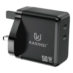 KC-329: UK 50W Super fast charging with convertible charger and two USB-C