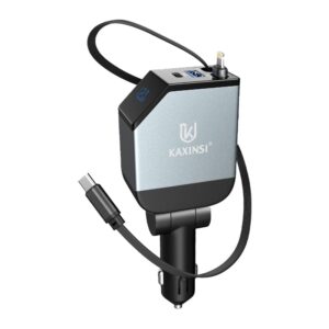 KC-343: 120W Super fast Car charger with Cable A+C and USB-A+C