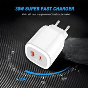 KC-345: EU 30W fast charging with convertible charger and USB-A+C