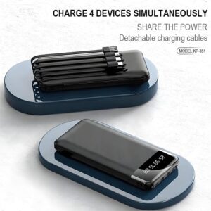 KP-351: 10000mah Fast charging power bank with 4 output and 2 input