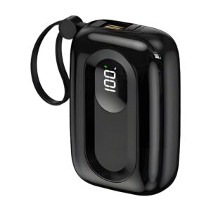 KP-355: 10000mah 22.5W Fast Charging Power Bank lightning and T-C cable