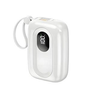 KP-355: 10000mah 22.5W Fast Charging Power Bank lightning and T-C cable
