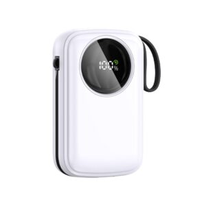 KP-356: 10000mah 22.5W LED Fast Charging Power Bank with lightning and T-C cable