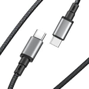 KU-10: 60W Output MAX fast charge Nylon cable with Type-C to Type-C 1meters or 2meters