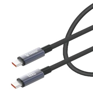 KU-103: 100W Bio- Nylon Braided super fast charge cable with type-C to type-C