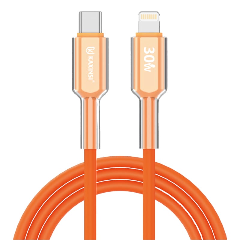 KU-119: 30w 2M length long silicone Cable with Type-C to Lightning Connector