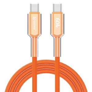 KU-121: 60W 2M super fast Silicone cable with Type-C to Type-C Connector
