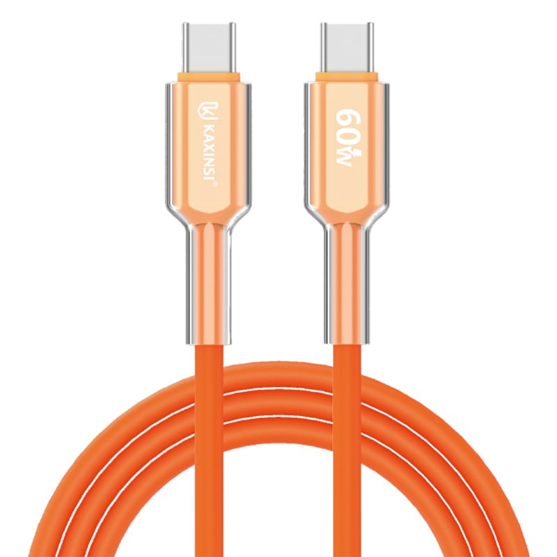 KU-121: 60W 2M super fast Silicone cable with Type-C to Type-C Connector