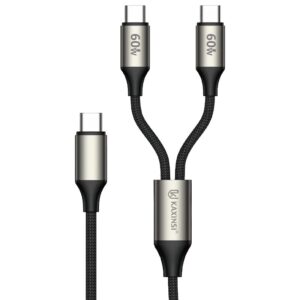 KU-128: 60W Super Fast 2 in 1 Super fast charging  Cable