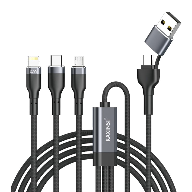 KU-65: 5A 5 in 1fast charging cable with multifunctional travel data cable
