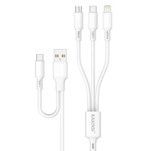 KU-66: 3A 5 in 1 Surprisingly soft PD+USB charging cable with multifunctional travel data cable