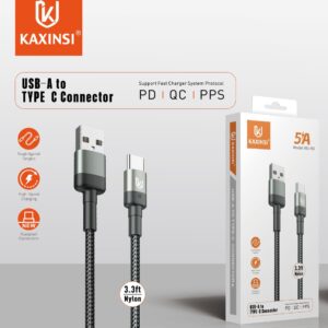 KU-93: 5A USB-A to Micro Connector Nylon cable