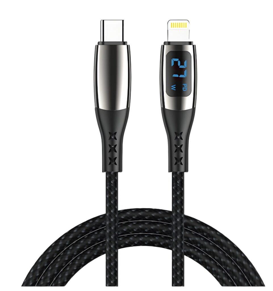 KU-96: 27/66W 4 in 1 USB-A/USB-C to Lighting/type-c Fast Charging Data Cable