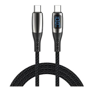 KU-97: 100W Led display type-c to type-c data cable displays real-time output power